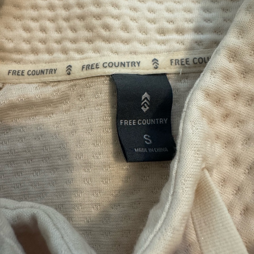 Free Country Cream Ultrafill Knit Cowl-Neck Pullover with Drawstring - Picture 6 of 6